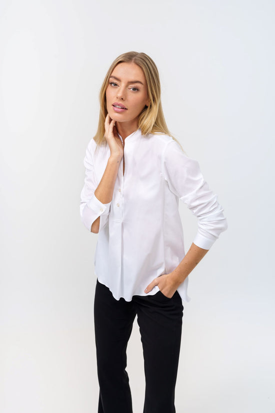 Soluzione Bluse mit Stehkragen Lucia