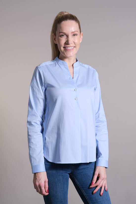 Soluzione Bluse mit Stehkragen Lucia