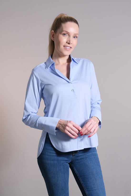 Soluzione Bluse mit Seitenschlitzen Felia